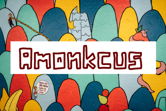 Amonkcus: A Playful Display Font for Digital Branding