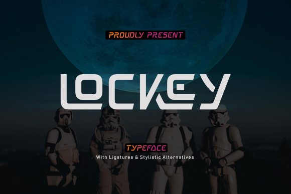 Lockey: A Futuristic Display Font for Small Business Branding
