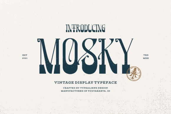 Mosky: A Vintage Display Font That Adds Character to Real Branding Projects